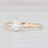 0.50ct Pear Solitaire Engagement Ring 14k Yellow Gold Size 6.75