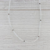 Gray New Nina Nguyen Aquamarine Bead Necklace Sterling Silver 15.5-18.5" Strand