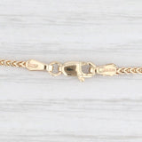 Light Gray 28.5" Long Wheat Chain Necklace 14k Yellow Gold 1.4mm