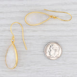 Light Gray New Nina Nguyen Moonstone Teardrop Earrings Sterling Gold Vermeil Hook Posts