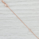 Light Gray New Round Cable Chain Necklace 14k Rose Gold 1mm Lobster Clasp 18-20" Adjustable