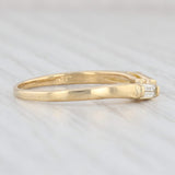 Light Gray 0.23ctw Diamond Baguette Ring Guard Enhancer Wedding Band Size 6.5 18k Gold