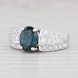 Light Gray New 2.62ctw Blue Sapphire White Diamond Ring 14k White Gold Size 8 Dankner
