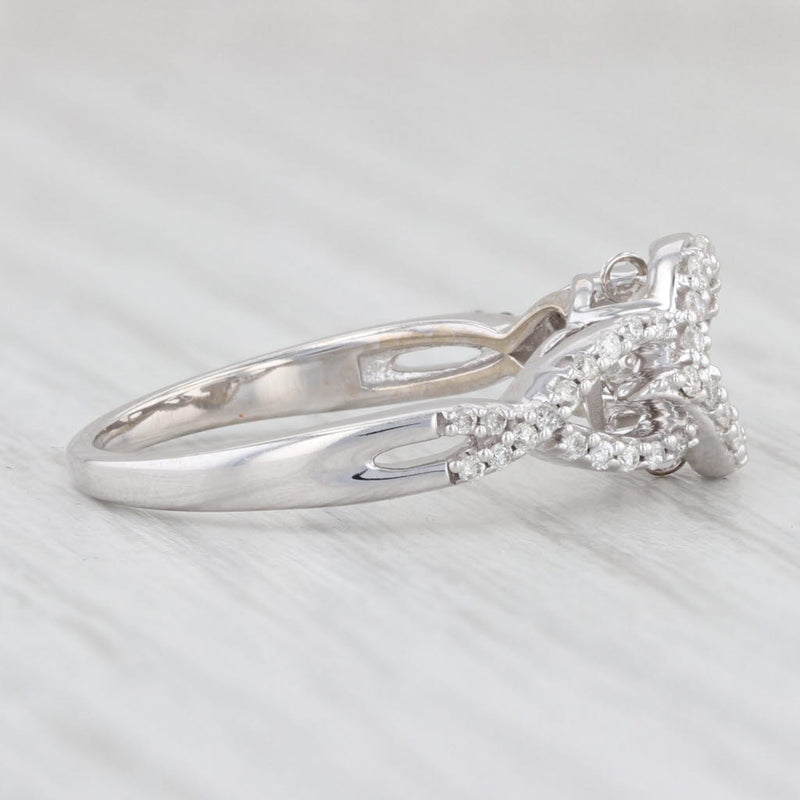 Light Gray 0.56ctw Dancing Diamond Engagement Ring 14k White Gold Size 6.5