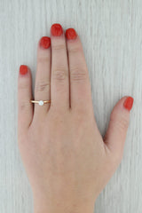 Gray 0.29ctw Round Diamond Engagement Ring 14k White Yellow Gold Size 9.25