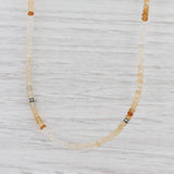 New Nina Nguyen Harmony Citrine Bead Necklace Sterling Silver 32-36.5" Long
