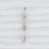 Light Gray New 0.25ctw Diamond Journey Pendant 14k White Gold 3-Stone Drop