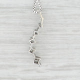 Light Gray 0.23ctw Diamond Journey Pendant Necklace 14k White Gold 18.5" Box Chain