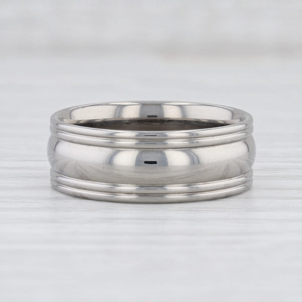Light Gray New Men's Ring Wedding Band Size 9.75 Titanium