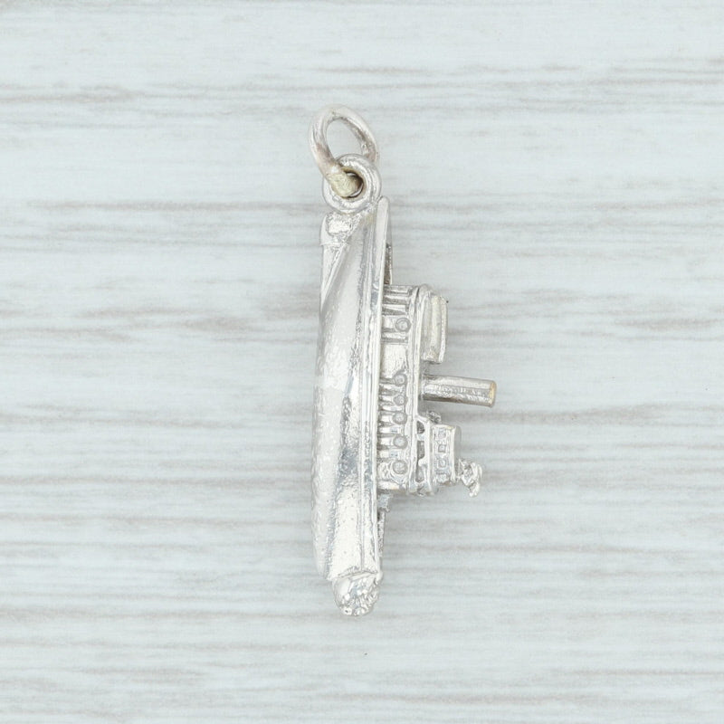 Light Gray Dorothy Ship Charm Sterling Silver 925 Souvenir Nautical Keepsake