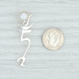 Cultured Pearl Arabic Symbol Pendant Sterling Silver June Birthstone