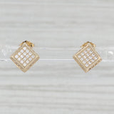 0.18ctw Cubic Zirconia Stud Earrings 10k Yellow Gold Pierced CZ Studs