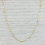 Light Gray New 17.5" 1.5mm Elongated Box Chain 10k Yellow Gold Lobster Clasp