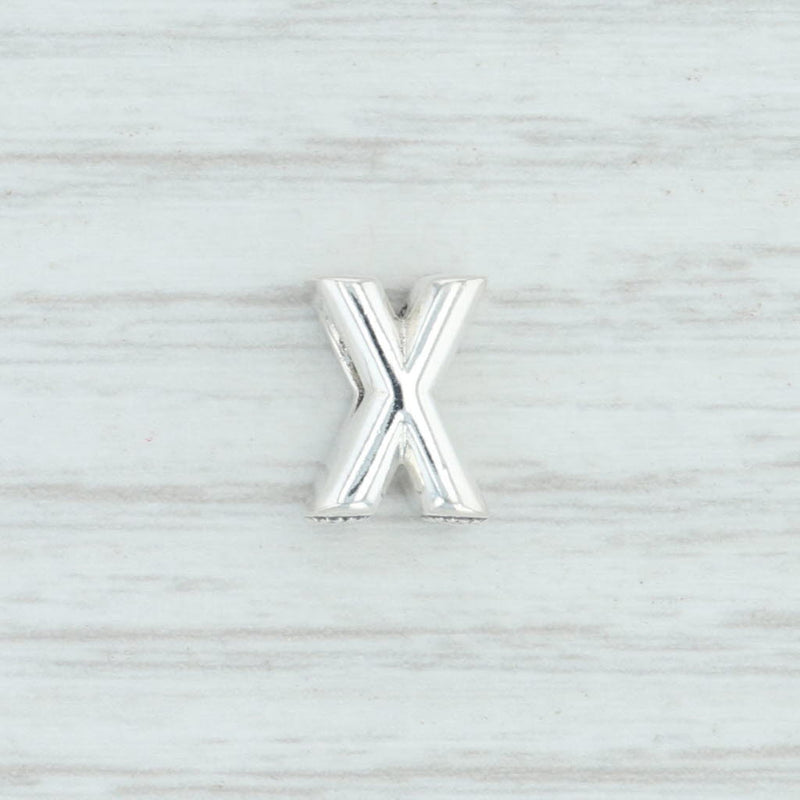 New Authentic Pandora Letter X Charm 797478 Sterling Silver Pave "X" Bead