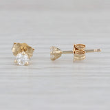 Gray New 0.19ctw Diamond VS2 Stud Earrings 14k Yellow Gold Round Brilliant Studs