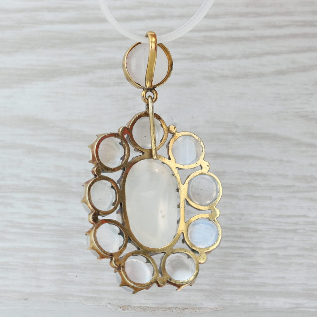 Gray Moonstone Chalcedony Pendant 14k Yellow Gold Statement Drop Nordstrom