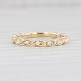Light Gray New 0.10ctw Diamond Ring 14k Yellow Gold Size 6.5 Stackable Wedding Band