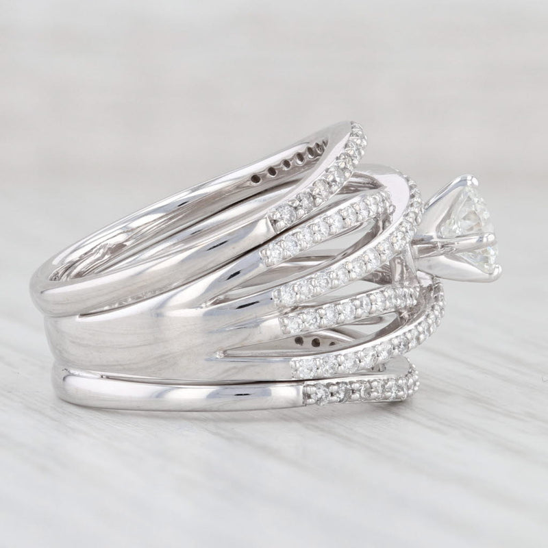 1.02ctw Diamond Ring 14k White Gold Size 6.5 Engagement Cocktail GIA Card