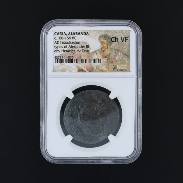 Roman Empire Ancient Coin Caria Alabanda 188156 BC AR Tetradrachm NGC Packaging