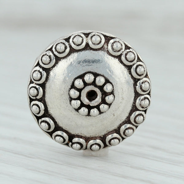 Gray Bali Style Chunky Bead Sterling Silver 925 Round Jewelry Making Crafting