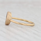 New Nina Nguyen Black Quartz Agate Geode Ring 18k Yellow Gold Size 6.75