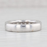 Light Gray 1.20ctw LEO Princess Diamond Band 14k White Gold Size 5 Wedding Ring GSI Card