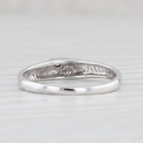 Light Gray Diamond Accented Wedding Band 10k White Gold Stackable Ring