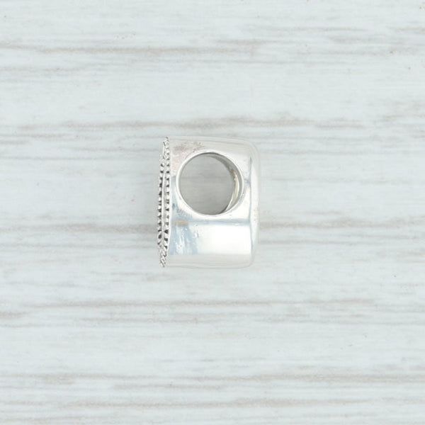 Light Gray New Authentic Pandora Letter O Charm 797469 Sterling Silver Pave "O" Bead