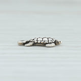 Light Gray Little Sea Turtle Charm Sterling Silver 925 Nautical Beach