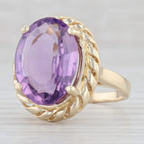 Light Gray 8ct Oval Amethyst Solitaire Ring 14k Yellow Gold Size 8