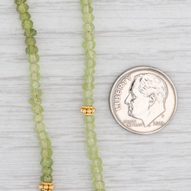 New Nina Nguyen Harmony Necklace Gold Vermeil Sterling Green Peridot Bead