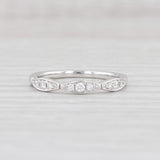 Light Gray New Diamond Ring 14k White Gold Size 6.5 Stackable Diamond Band