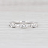 New Diamond Ring 14k White Gold Size 6.5 Stackable Diamond Band