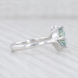 New Moissanite Solitaire Ring 14k White Gold Sz 6.75 Round Brilliant Engagement