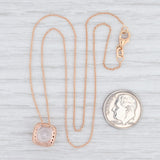 New Beverley K 2.42ctw Morganite Black Diamond Halo Pendant 18k Rose Gold 16"