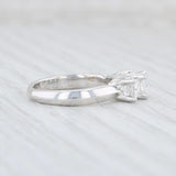 1.03ctw 3Stone Princess Diamond Engagement Ring 18k White Gold Platinum 5.75