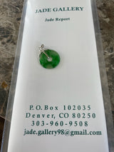 Jadeite Jade Torus Pendant 18k White Gold 0.26ctw Diamonds Jade Gallery Report