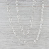 Gray New Nina Nguyen Moonstone Bead Melody Chain Necklace Sterling Silver 37.5"