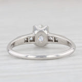 Light Gray Antique 0.48ctw Marquise Diamond Engagement Ring 900 Platinum Size 6.5 Yellow UV