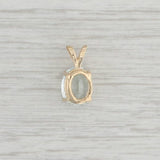 Gray New 1.70ct Aquamarine Pendant 14k Yellow Gold Oval Cut Solitaire