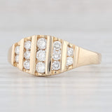 0.43ctw Tapering Diamond Stripes Ring 14k Yellow Gold Size 8