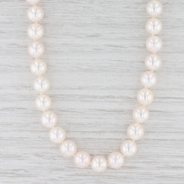 Light Gray Pascal Saltwater Cultured Pearl Strand Necklace 18k Gold 15.25”