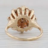 0.23ctw Diamond Chandelier Cluster Ring 14k Yellow Gold Size 5.25 Engagement