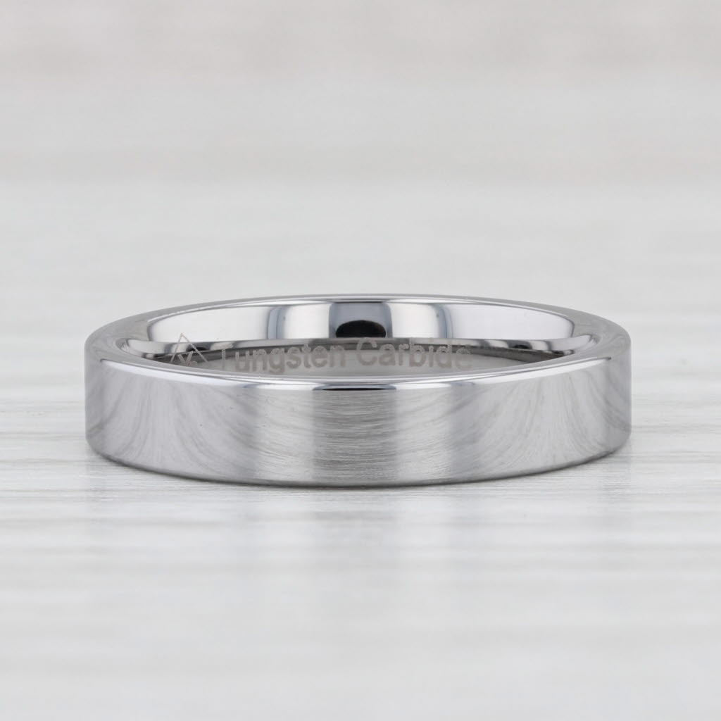 Light Gray New Polished Tungsten Carbide Ring Wedding Band Stackable Size 7