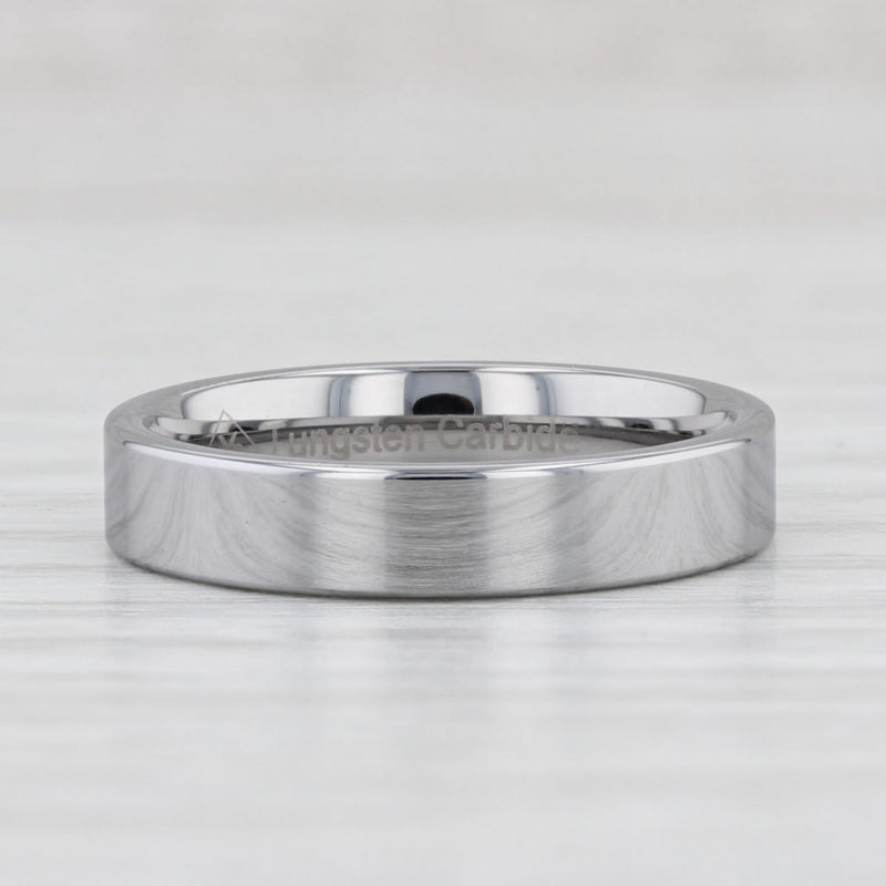 Light Gray New Polished Tungsten Carbide Ring Wedding Band Stackable Size 7