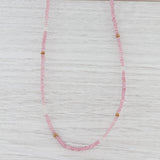 Light Gray New Nina Nguyen Harmony Necklace Pink Topaz Bead Gold Vermeil Sterling Long