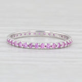 Light Gray New 0.58ctw Pink Sapphire Eternity Ring 14k White Gold Size 6.25 Stackable Band