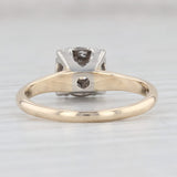 Light Gray Vintage 0.24ctw Diamond Cluster Engagement Ring 14k Gold Palladium Size 6.5