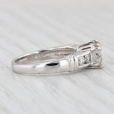 Light Gray 0.92ctw Princess Diamond Engagement Ring Platinum Size 6.5
