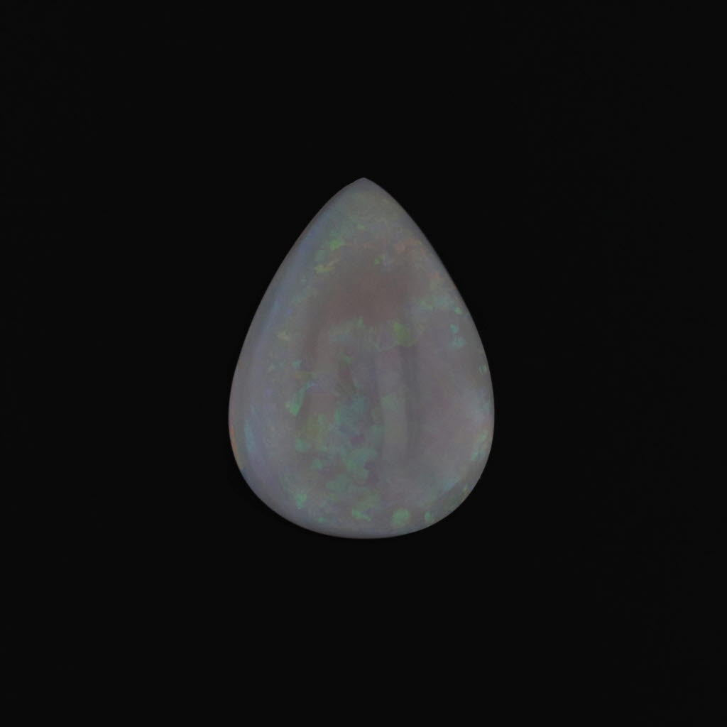 Black 9.46ct Light Gray Opal Loose Gemstone 27 x 16mm Pear Solitaire Jewelry Making